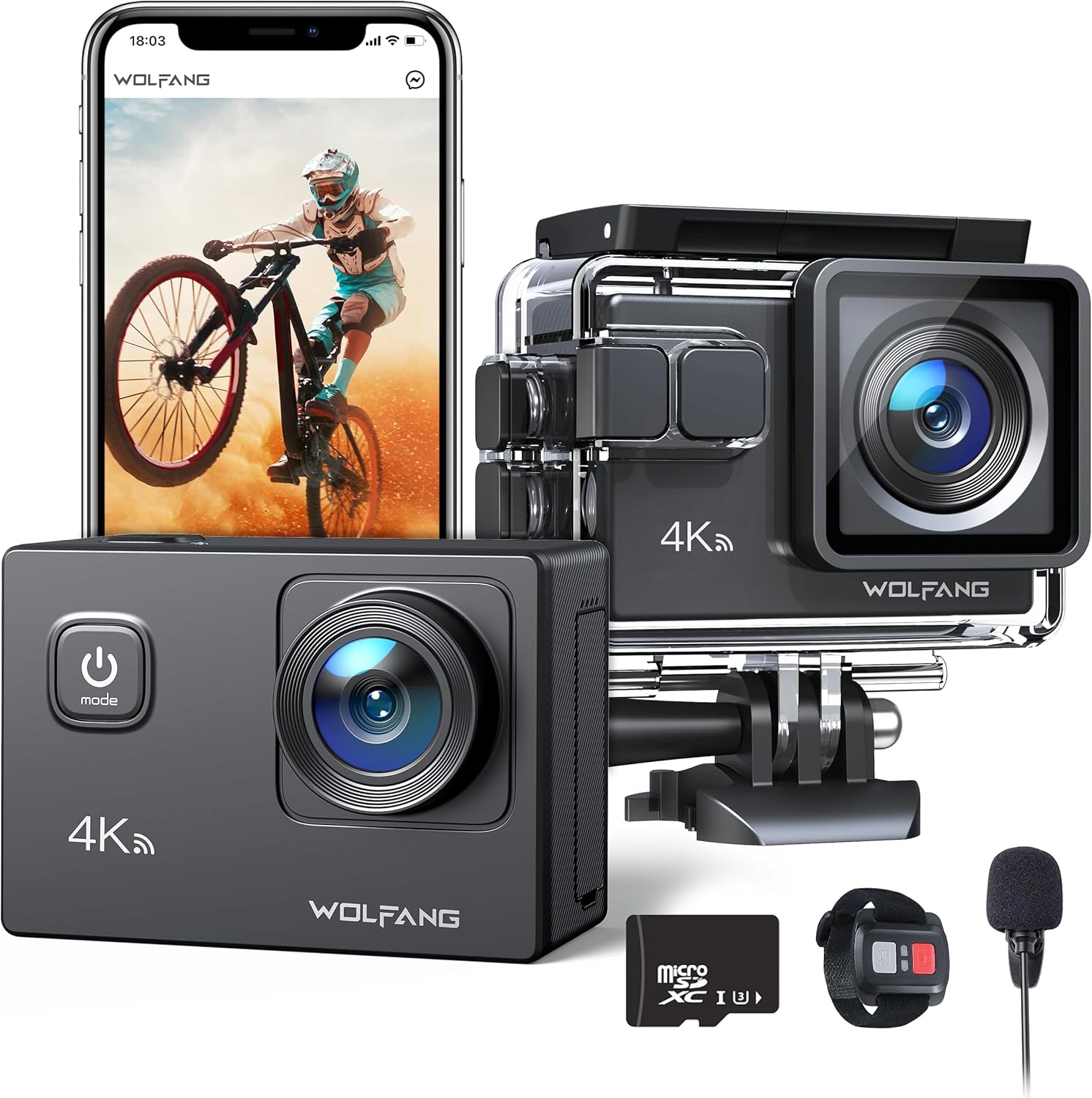 WOLFANG Action Camera GA100